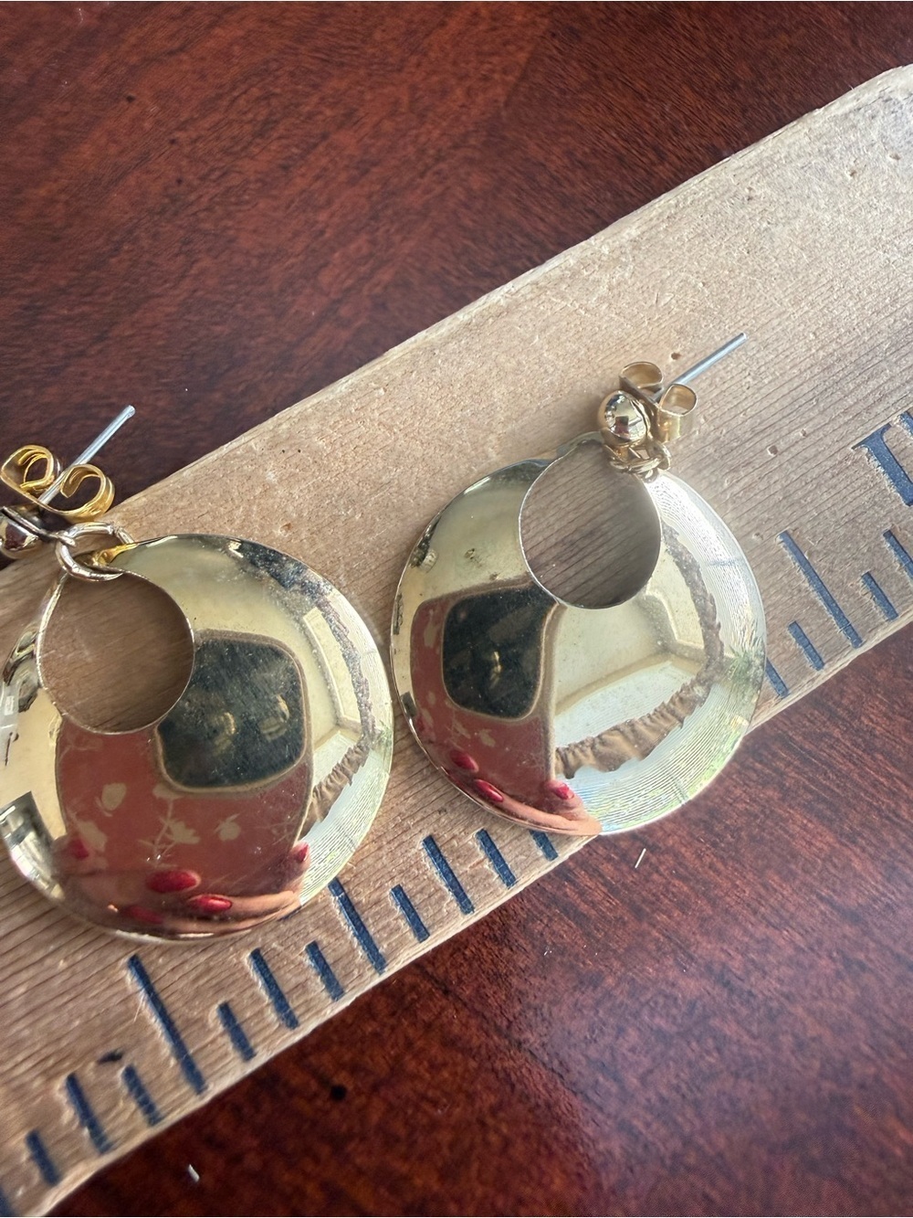 Vintage Pierced Earrings - Picture 2 of 2